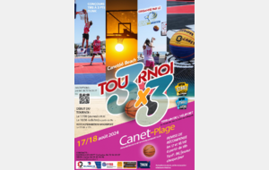 TOURNOI CANET66BEACH 3X3 OPEN START des 17 et 18 Août 2024